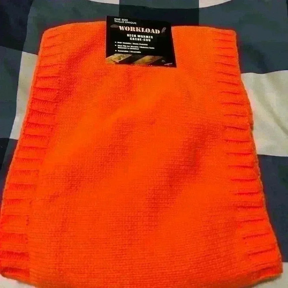 Workload high visibility florescent orange  neck warmer - Picture 1 of 3